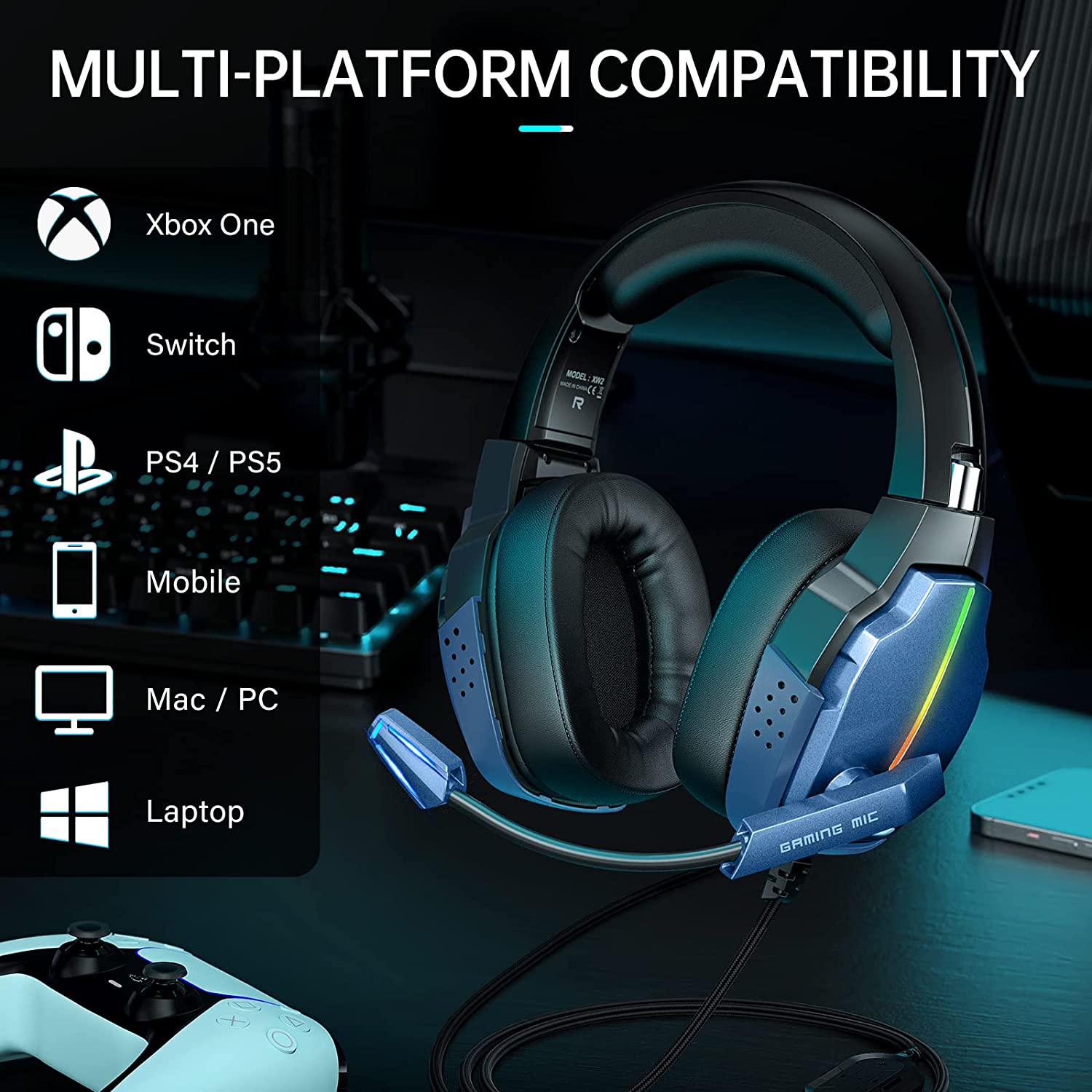 PS4 PS5 Gaming Headset