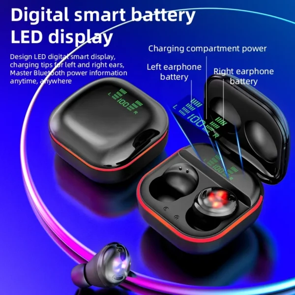 True wireless power bank s190 earbuds 2024 bass waterproof oem custom original cheap tws smart earbuds gaming headset headphones