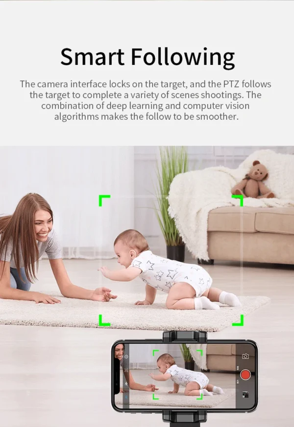 YTGEE Smart Object Face Tracking Phone Holder Selfie Robot Auto Cameraman Mobile Stand Video Recording Vlog Smart Shooting - Image 5
