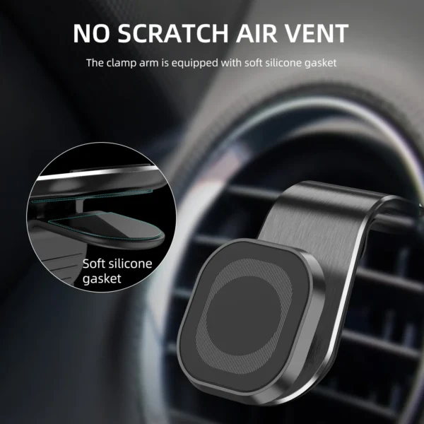 USLION Hot Selling Smartphone Holder 360 rotation L shape magnetic power air vent magnetic car mount mobile phone holder - Image 3