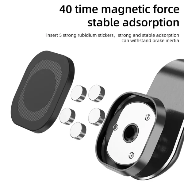 USLION Hot Selling Smartphone Holder 360 rotation L shape magnetic power air vent magnetic car mount mobile phone holder - Image 2