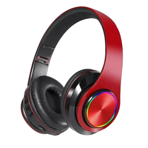 Colorful LED Light BT Headset Stereo Foldable Headphone Earphone Voice B39 RGB Luminous Wireless BT 5.0 Headset Gaming - Image 2