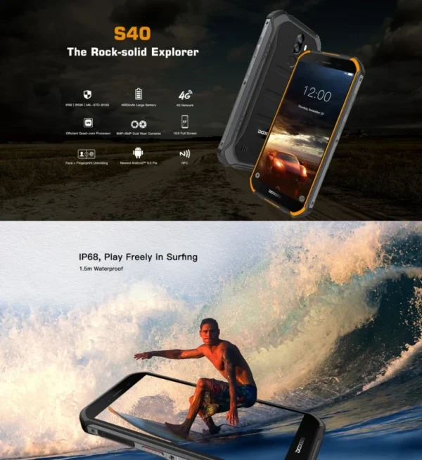 Dropshipping Cheap Rugged Smartphone Doogee S40 5.5Inch Android smartphone IP68 Waterproof celular doogee s40 - Image 5