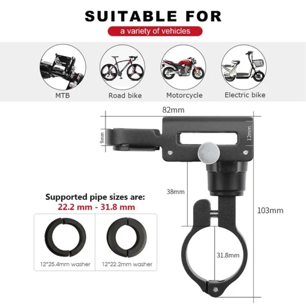 GUB P30 Outdoor Riding Fix Cellphone Record Photo Music Portable Suporte Celuar Motocicleta Motorcycle Mount - Image 2