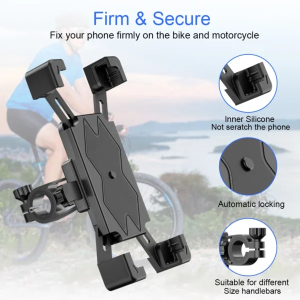 Free Sample Drop Shipping Universal Motorcycle Mobile Cell Phone Holder Mount for bike Motorbike Bike Phone Holder - Image 5