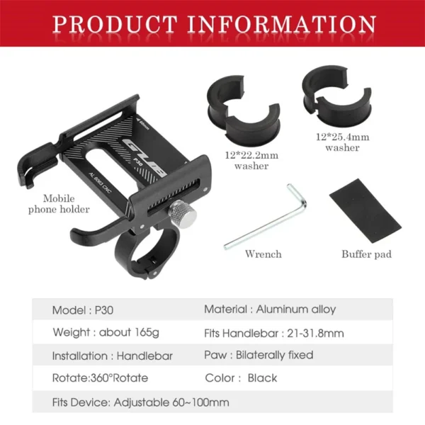 GUB P30 Outdoor Riding Fix Cellphone Record Photo Music Portable Suporte Celuar Motocicleta Motorcycle Mount - Image 5