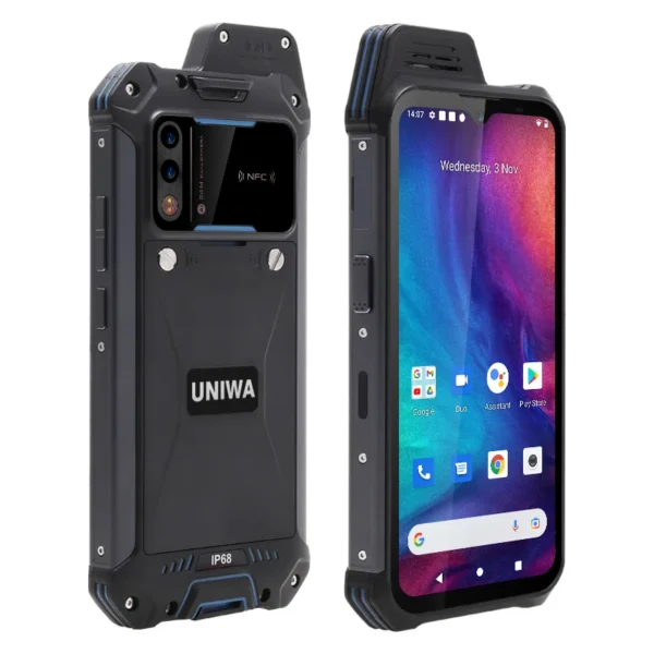 UNIWA W888 Android 11 64GB IP68 4G NFC Rugged phone with fingerprint charging dock for 5000mAh explosion proof mobile phone - Image 3
