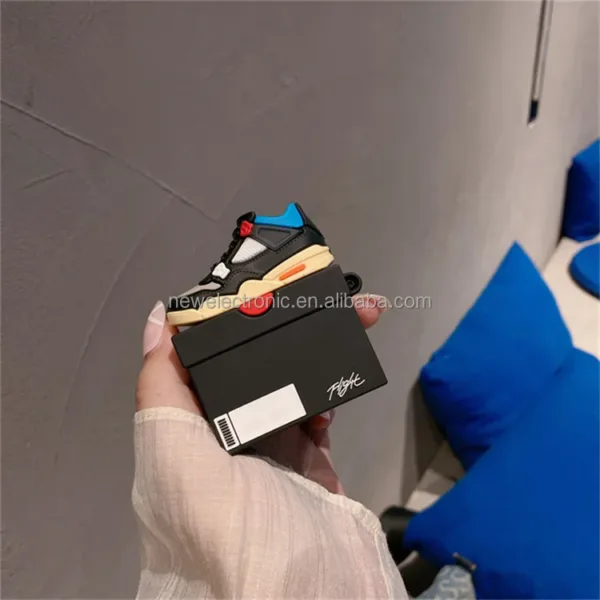 Hot Selling Fashion Silicone Shoe Box AJ Style Sneaker Case for Airpod Case For Airpods 1 2 Pro/Pro2 for Airpods 3 - Image 3