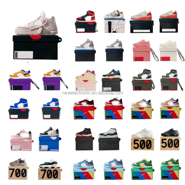 Hot Selling Fashion Silicone Shoe Box AJ Style Sneaker Case for Airpod Case For Airpods 1 2 Pro/Pro2 for Airpods 3 - Image 6