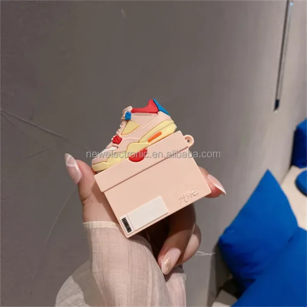Hot Selling Fashion Silicone Shoe Box AJ Style Sneaker Case for Airpod Case For Airpods 1 2 Pro/Pro2 for Airpods 3 - Image 2