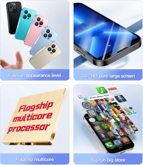 Mini Phone XS18Pro HD Quad Core Dual Sim Card - Image 5